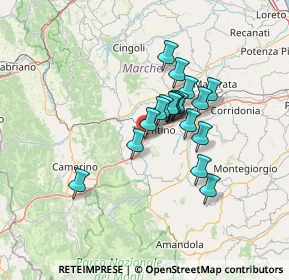Mappa Via Walter Tobagi, 62029 Tolentino MC, Italia (10.22444)