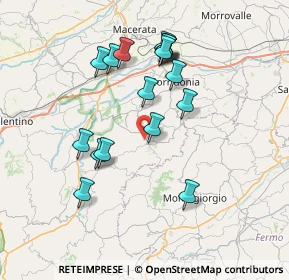 Mappa Contrada Mossa, 62010 Mogliano MC, Italia (7.20647)