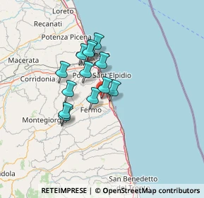 Mappa Via Ireneo Aleandri, 63900 Fermo FM, Italia (10.10923)