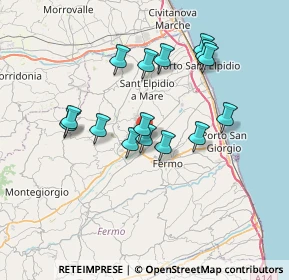 Mappa Contrada Tenna, 63015 Monte Urano FM, Italia (6.50867)