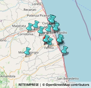 Mappa Contrada Tenna, 63015 Monte Urano FM, Italia (10.0785)