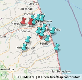 Mappa Contrada Tenna, 63015 Monte Urano FM, Italia (11.08429)