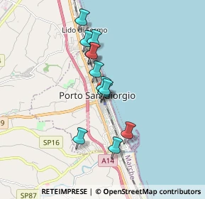 Mappa Via C. Cavour, 63822 Porto San Giorgio FM, Italia (1.44167)