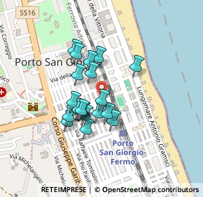 Mappa Via C. Cavour, 63822 Porto San Giorgio FM, Italia (0.1695)