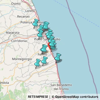 Mappa Via San Nicola, 63822 Porto San Giorgio FM, Italia (9.59375)
