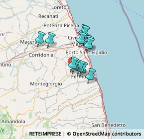 Mappa Viale dell' Industria, 63015 Monte Urano FM, Italia (9.36667)