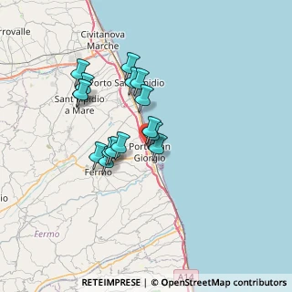 Mappa Via Donatello, 63821 Porto San Giorgio FM, Italia (5.96875)
