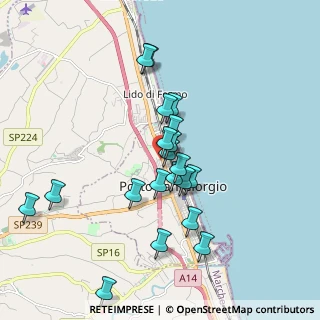 Mappa Via Donatello, 63821 Porto San Giorgio FM, Italia (1.743)