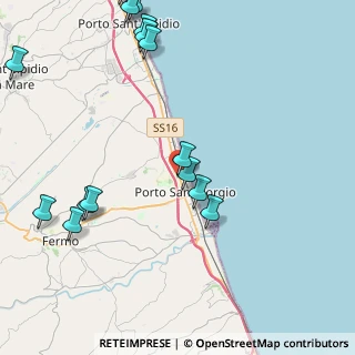 Mappa Via Donatello, 63821 Porto San Giorgio FM, Italia (5.61533)