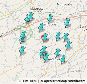 Mappa Contrada Sasso, 62010 Mogliano MC, Italia (7.33059)