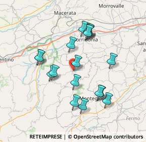 Mappa Via XX Settembre, 62010 Mogliano MC, Italia (7.07167)
