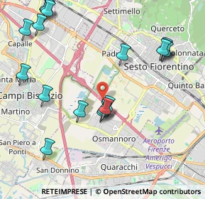 Mappa A11 Km 3 Fi, 50019 Sesto Fiorentino FI, Italia (2.48556)