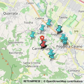 Mappa Via Castelvecchio, 59015 Carmignano PO, Italia (1.3675)