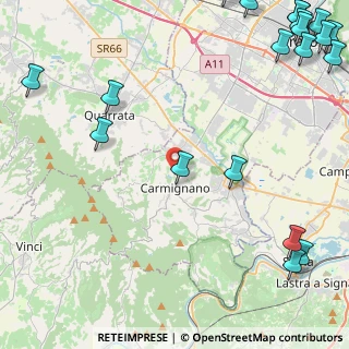 Mappa Via Castelvecchio, 59015 Carmignano PO, Italia (7.575)