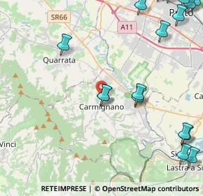 Mappa Via Castelvecchio, 59015 Carmignano PO, Italia (6.941)