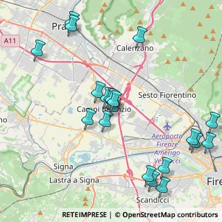 Mappa Via Pietro Mascagni, 50013 Campi Bisenzio FI, Italia (4.6515)