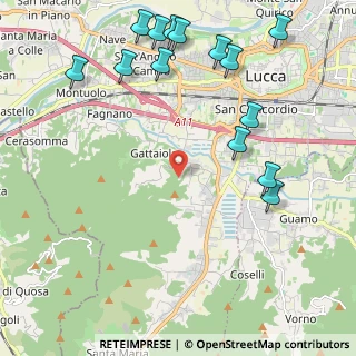Mappa Via Per Vicopelago, 55100 Lucca LU, Italia (2.775)