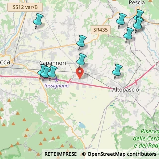 Mappa Via Bocci, 55016 Porcari LU, Italia (5.47)