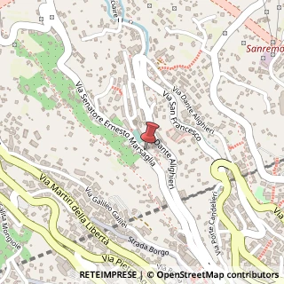 Mappa Strada Sen. Ernesto Marsaglia, 56, 18038 Sanremo, Imperia (Liguria)