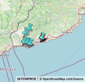 Mappa Salita Mimosa, 18038 Sanremo IM, Italia (8.505)