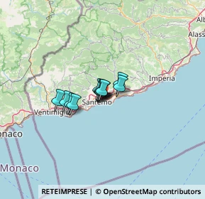 Mappa Salita Mimosa, 18038 Sanremo IM, Italia (5.88083)