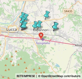 Mappa A11 Firenze - Pisa Nord, 55012 Capannori LU, Italia (3.71636)