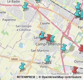 Mappa Via Pier Paolo Pasolini, 50013 Campi Bisenzio FI, Italia (3.34316)