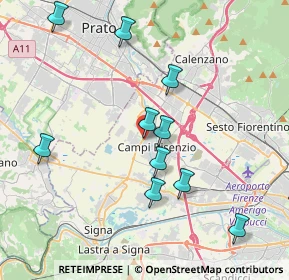 Mappa Via Pier Paolo Pasolini, 50013 Campi Bisenzio FI, Italia (4.46909)