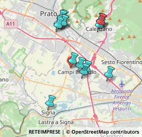 Mappa Via Pier Paolo Pasolini, 50013 Campi Bisenzio FI, Italia (3.99176)