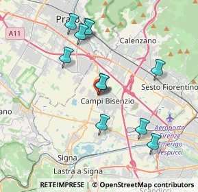Mappa Via Pier Paolo Pasolini, 50013 Campi Bisenzio FI, Italia (3.79909)