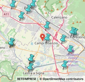 Mappa Via Pier Paolo Pasolini, 50013 Campi Bisenzio FI, Italia (5.29688)