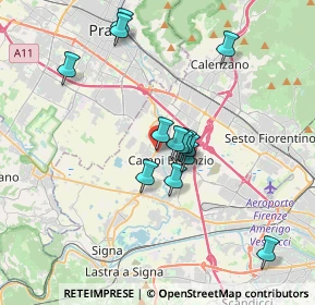 Mappa Via Pier Paolo Pasolini, 50013 Campi Bisenzio FI, Italia (3.21769)