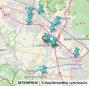 Mappa Via Pier Paolo Pasolini, 50013 Campi Bisenzio FI, Italia (3.32364)