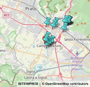Mappa Via Pier Paolo Pasolini, 50013 Campi Bisenzio FI, Italia (2.93375)