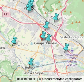 Mappa Via Pier Paolo Pasolini, 50013 Campi Bisenzio FI, Italia (4.40455)