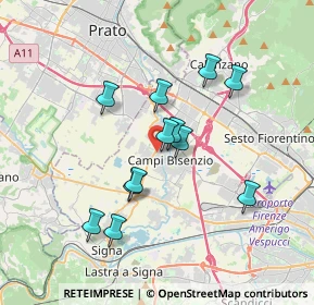 Mappa Via Pier Paolo Pasolini, 50013 Campi Bisenzio FI, Italia (3.17333)