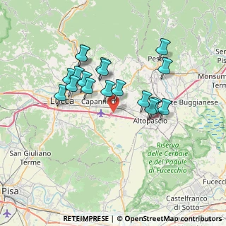 Mappa Via del Frizzone, 55016 Porcari LU, Italia (6.53611)