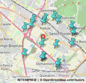 Mappa Via Vicinale Pantano, 50019 Sesto Fiorentino FI, Italia (2.07105)