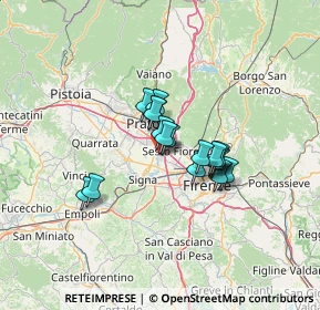 Mappa Via Francesco Ferrucci, 50013 Campi Bisenzio FI, Italia (8.96588)