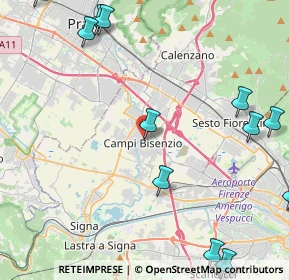 Mappa Via Francesco Ferrucci, 50013 Campi Bisenzio FI, Italia (6.91813)