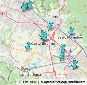 Mappa Via Francesco Ferrucci, 50013 Campi Bisenzio FI, Italia (4.52333)