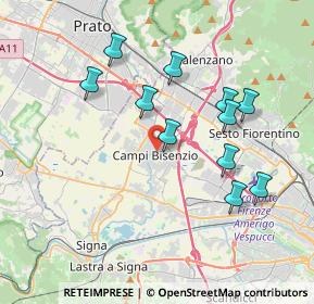 Mappa Via Francesco Ferrucci, 50013 Campi Bisenzio FI, Italia (3.69727)