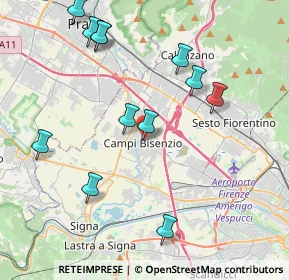 Mappa Via Francesco Ferrucci, 50013 Campi Bisenzio FI, Italia (4.49083)