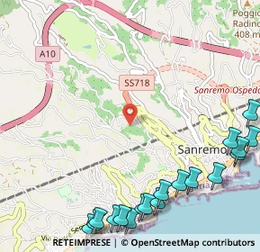 Mappa Strada Borgo Ponente, 18038 Sanremo IM, Italia (1.62222)