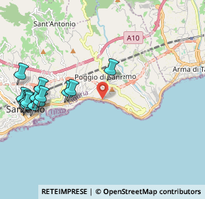 Mappa Strada Tre Ponti, 18038 Sanremo IM, Italia (2.60733)