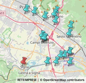 Mappa Via Milano, 50013 Campi Bisenzio FI, Italia (4.1275)
