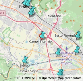 Mappa Via Milano, 50013 Campi Bisenzio FI, Italia (6.4085)