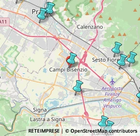 Mappa Via Milano, 50013 Campi Bisenzio FI, Italia (6.88813)