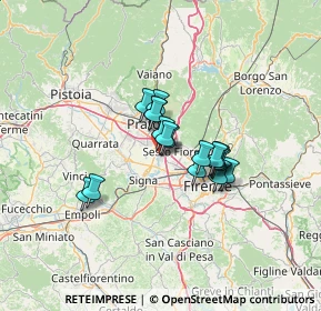 Mappa Via Milano, 50013 Campi Bisenzio FI, Italia (8.95118)