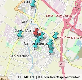 Mappa Via Milano, 50013 Campi Bisenzio FI, Italia (0.615)